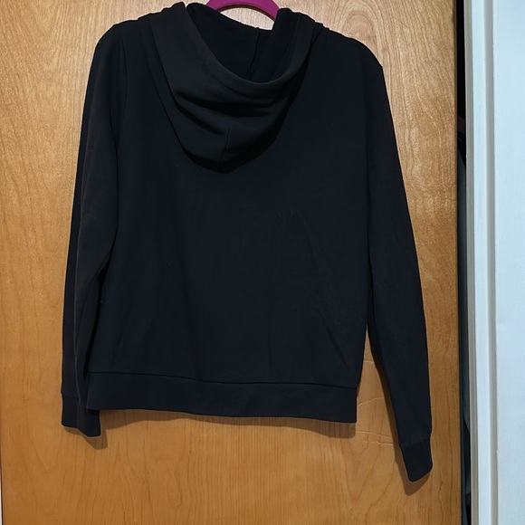 PINK Victoria's Secret Black Hoodie with White Accents - Picture 4 of 6